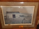 Signed Farm Scene Print by L.R. Kaatz 1981
