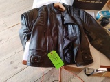 Portech Size 42 Leather Men's Motorcycle Jacket