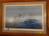 Framed Duck Print signed by L.R. Kaatz 1980