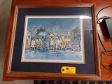 Boat Houses from Squaw Island Print signed by John C Menihan