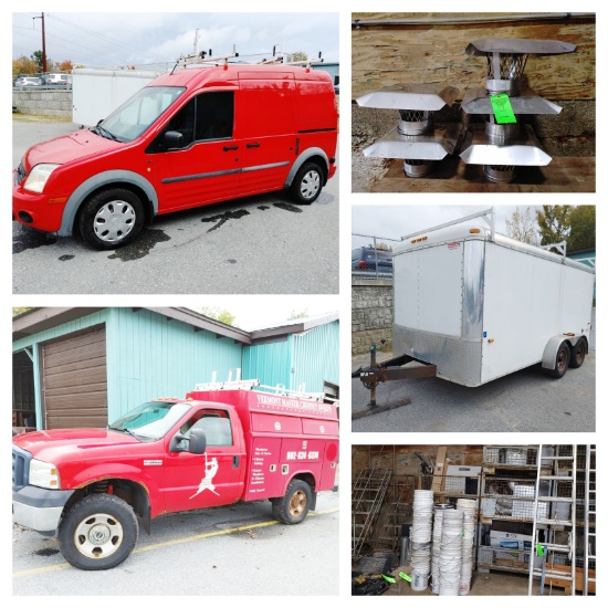 (1352) Vehicles, Trailer, Tools & Chimney Service