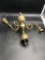 Pair of Brass Victorian 4 Arm Ceiling Fixtures