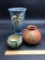 (3) Pieces Art Pottery