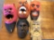 (5) Carved Polychromed Wood Masks Varying Origin