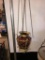 19th C Ruby Swirl Hanging Hall Lamp, no burner