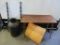 Wooden Folding Sewing Table, Large Milk Can and 40