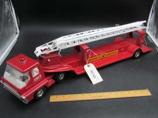 Pressed Steel Structo Fire Truck Hook and Ladder