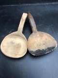(2) 19th C Wooden Butterworkers