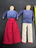 Pair of Apache Cloth Dolls