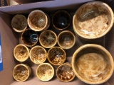 (20) Piece Group of Rockingham Glaze Pudding and Custard Bowls