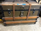 Canvas Covered Trunk W/ Tray