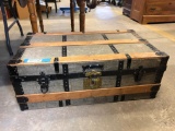 Low Canvas Covered Trunk With Tray