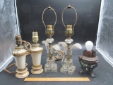 (2) Pairs of Vintage Boudoir Lamps
