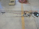 Fishing Tackle Box and Several Rods with Reels