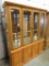 Lighted Oak Glass Door Cupboard