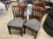 (4) Upholstered Seat Hardwood Side Chairs