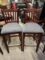 (2) Upholstered Seat Hardwood Bar Stools