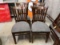 (4) Upholstered Seat Hardwood Side Chairs