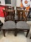 (4) Upholstered Seat Hardwood Side Chairs