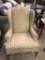 Queen Anne Style Upholstered Wing Chair