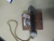 Antique Wood Box Desktop Intercom Set