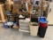 Lot of Office Supplies, Totes, Trash Cans, etc.