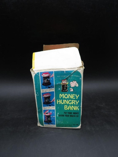 1975 Money Hungry Bank in original box.