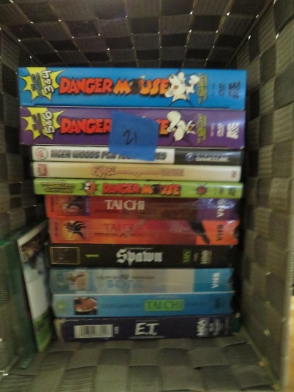 Video Games/VHS/DVD lot: GTA PS2, Tiger Woods Gamecube, ET, Spawn, Danger Mouse, Bratz, new sealed