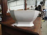 Antique Ironstone Footed Octagonal Bowl