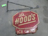 Antique Sheet Metal Hood Ice Cream Sight with bracket