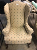 Queen Anne Style Upholstered Wing Chair