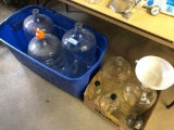 (5) Glass Carboys & (3) Growlers