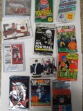 (4) Autograph and Game Used Cards & Unopened Football Card Packs
