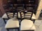 (9) Prince Wood & Vinyl Cushion Dining Chairs