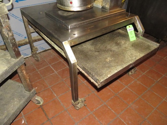 Stainless Steel Roll-Around Cart w/ Catch Tray