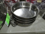 (4) Tramontina Stainless Steel 18/10 Pans