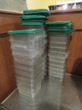 (30) 2 Quart Plastic Storage Bins w/ (13) Lids