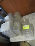 (62+/-) Asst. Clear Cambro Storage Bins