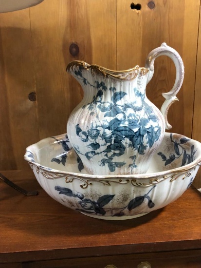 Brownfield & Son (England) Wash Bowl & Pitcher