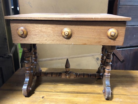 Hardwood Low Side Table With Opening Top