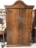 Pine Armoire/ Storage Cabinet