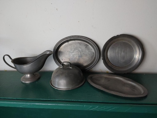 (5) Assorted Pieces Of Pewter