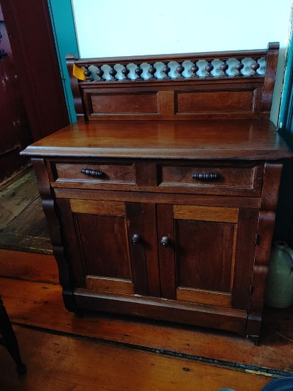 Walnut And Mahogany Commode