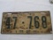 1925 New Hampshire License 47-768
