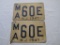 Pair of 1947 New Jersey License Plates MA60E