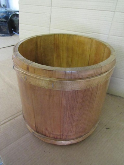 Wood Firkin 13" Diameter x 11"h