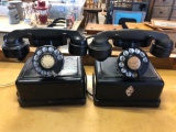 (2) Early 1900's Desktop Rotary Telephones