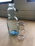 (2) Brookfield Clear Bottles With Baby top