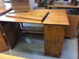 Single Pedestal Desk With Slide Out Writing Surface