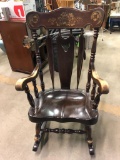S. Bent & Brothers Gardner, Mass Colonial Style Rocking Chair